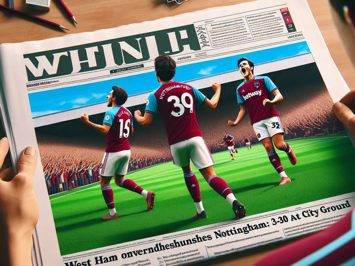 West Ham travolge Nottingham Forest: 3-0 al City Ground