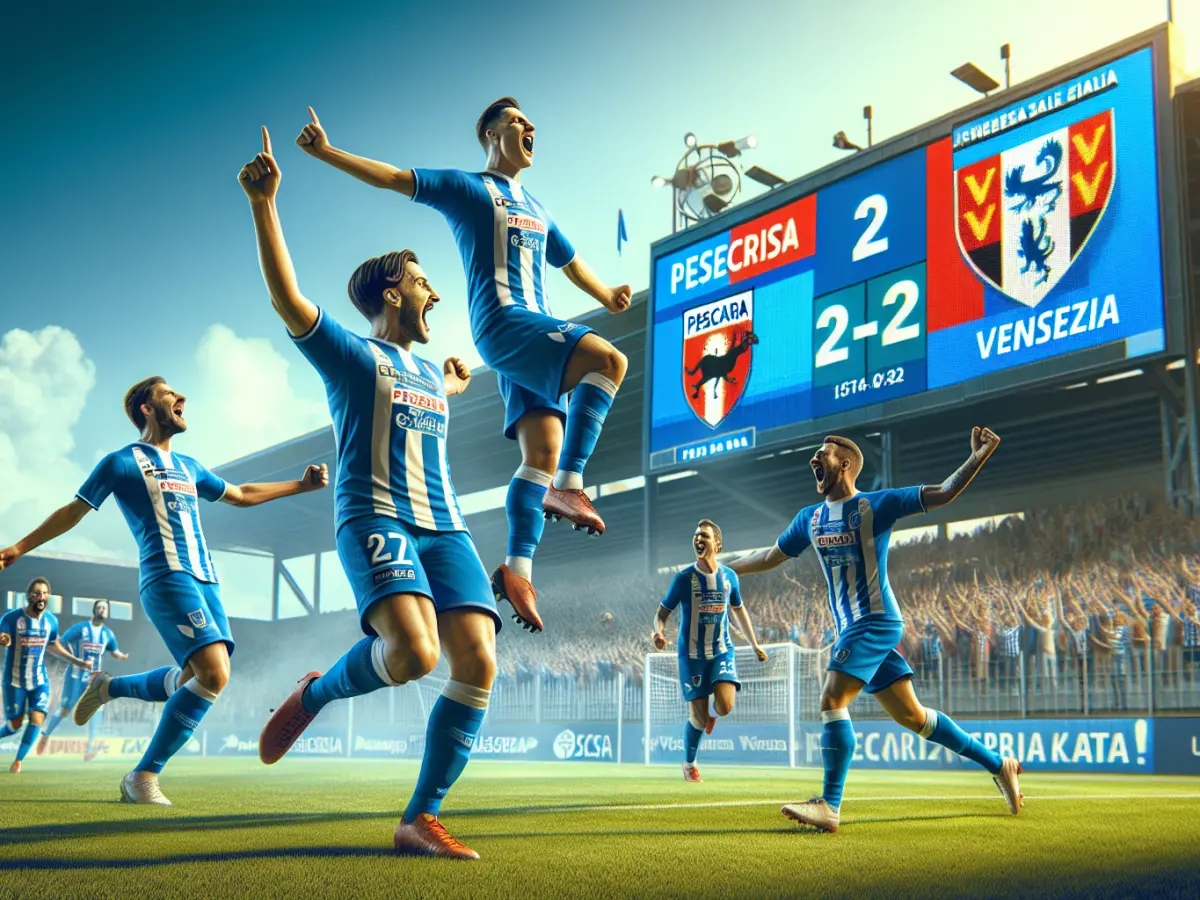 Pescara-Venezia: Pareggio 2-2, Emozioni Fino all'Ultimo Minuto