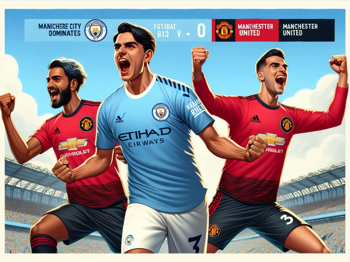 Manchester City domina il derby: 3-0 al Manchester United