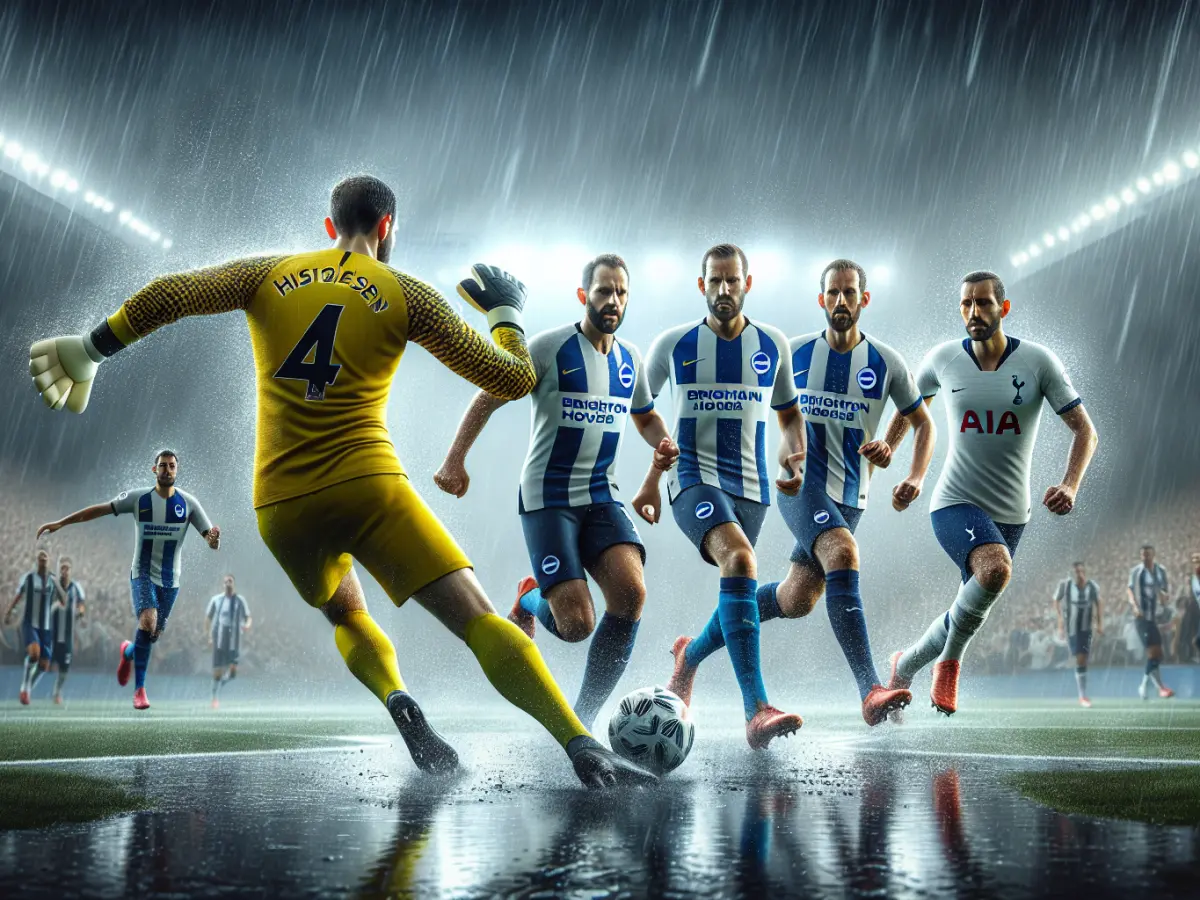 Brighton e Tottenham: pareggio spettacolare sotto la pioggia