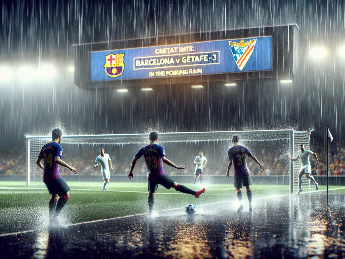 Barcellona travolge Getafe 3-0 sotto la pioggia battente