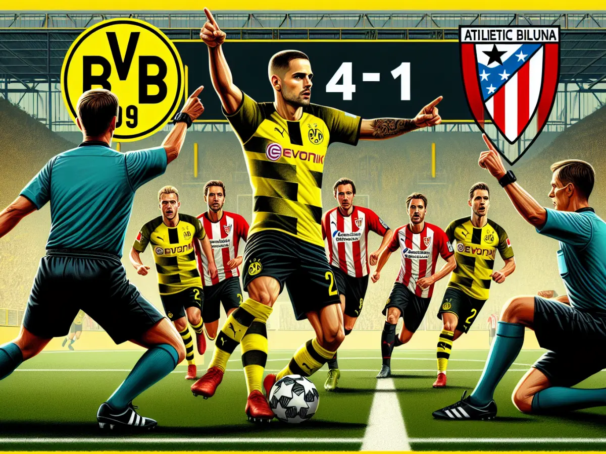 Borussia Dortmund travolge Athletic Bilbao 4-1 al Signal Iduna Park