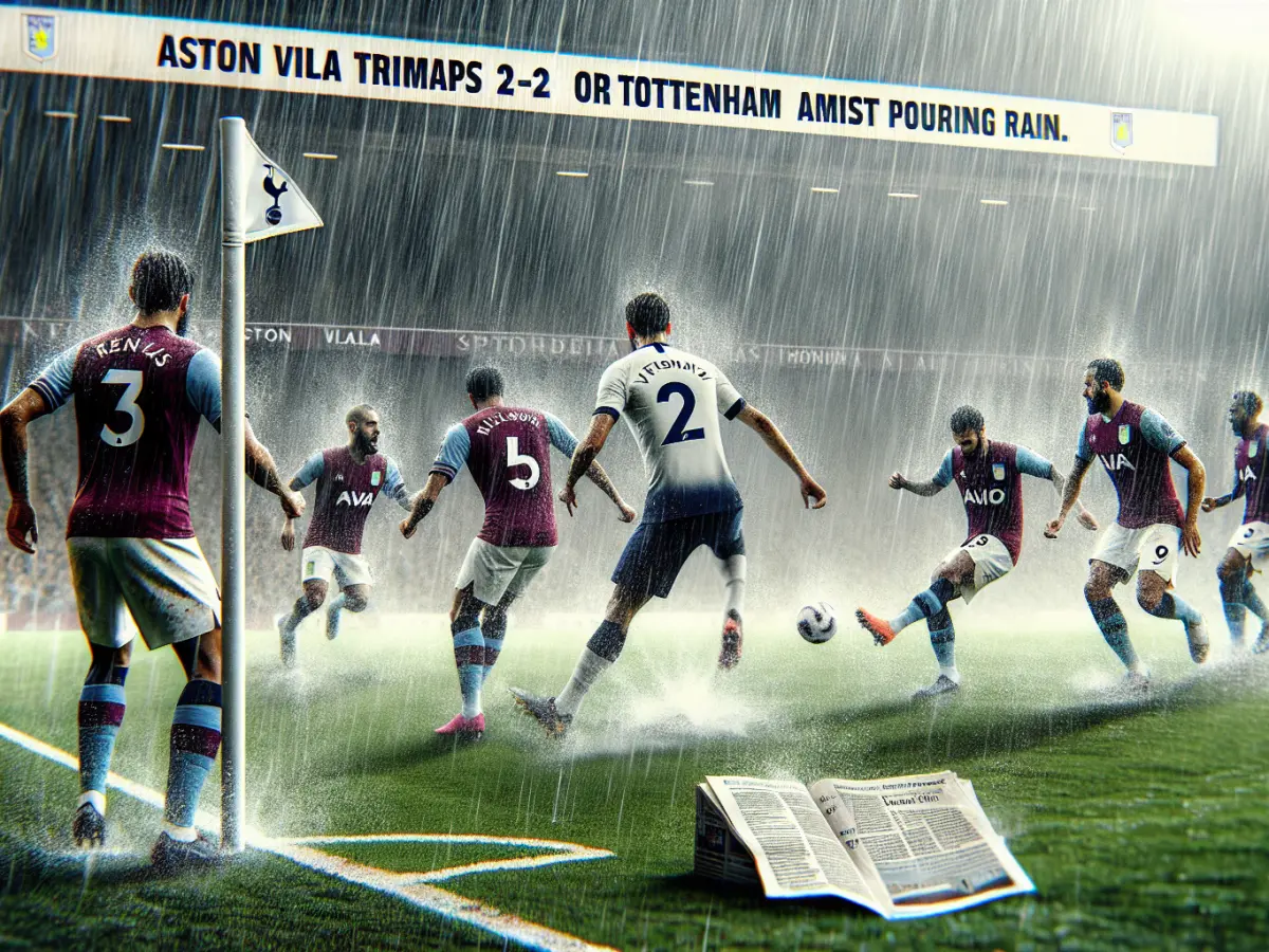 Aston Villa trionfa 2-1 sul Tottenham sotto la pioggia