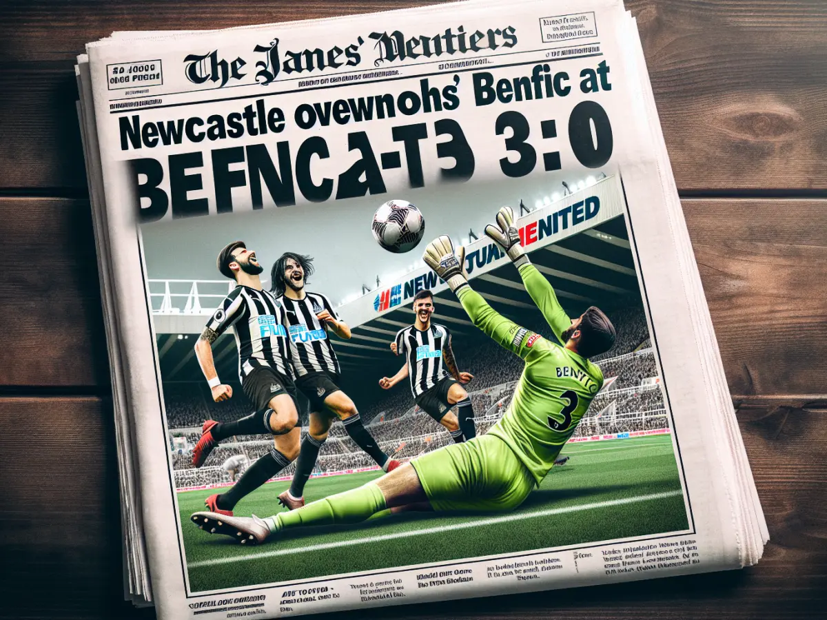 Newcastle travolge Benfica 3-0: dominio totale a St James' Park