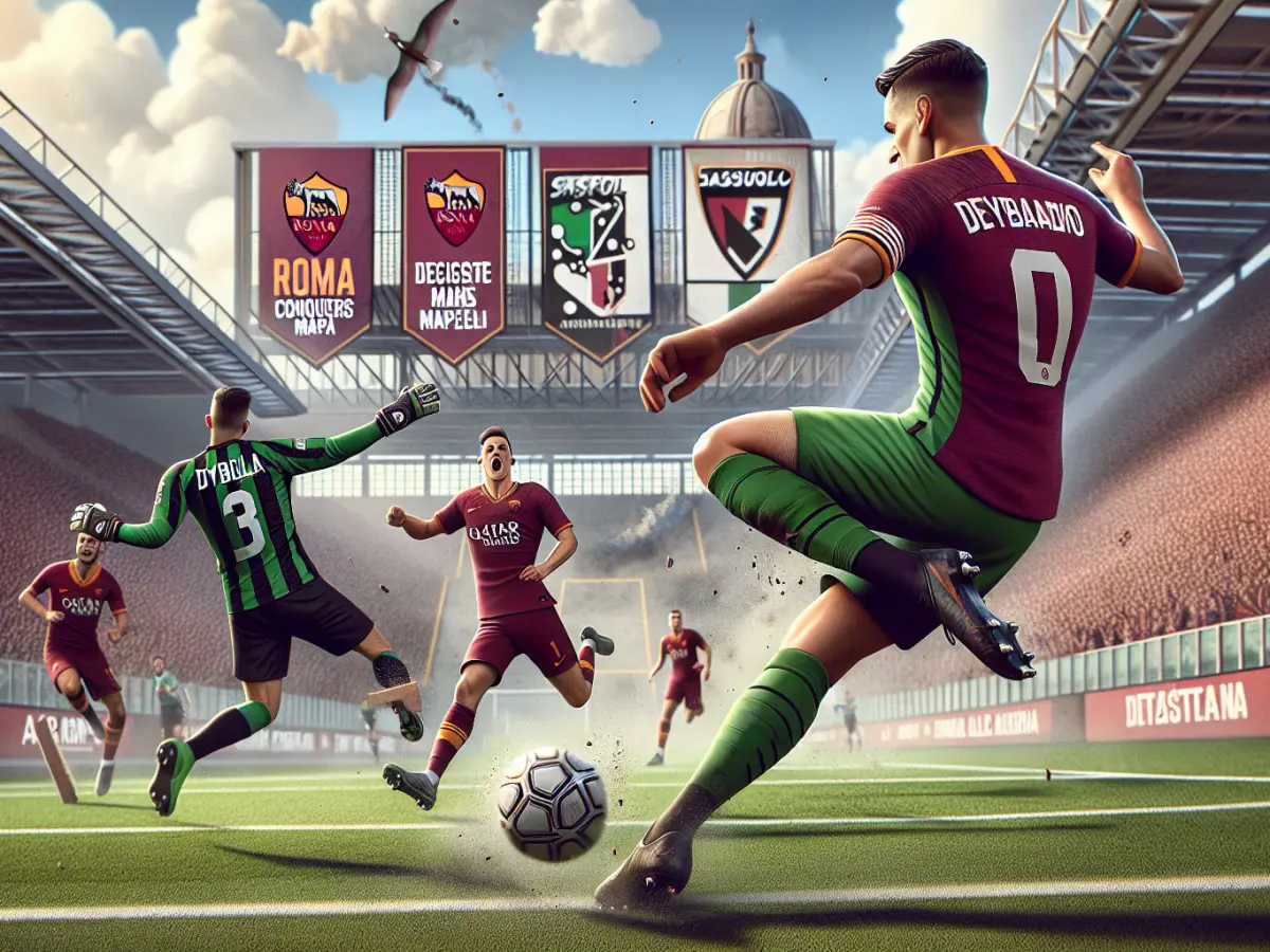 Roma espugna il Mapei: Dybala decisivo contro il Sassuolo