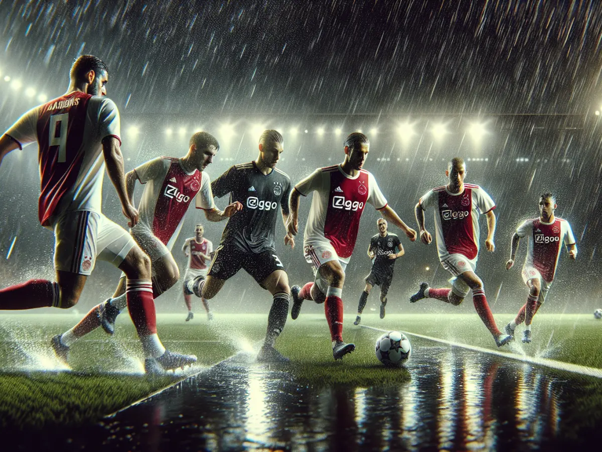 Ajax trionfa 4-2 sul Qarabag in una serata di pioggia epica