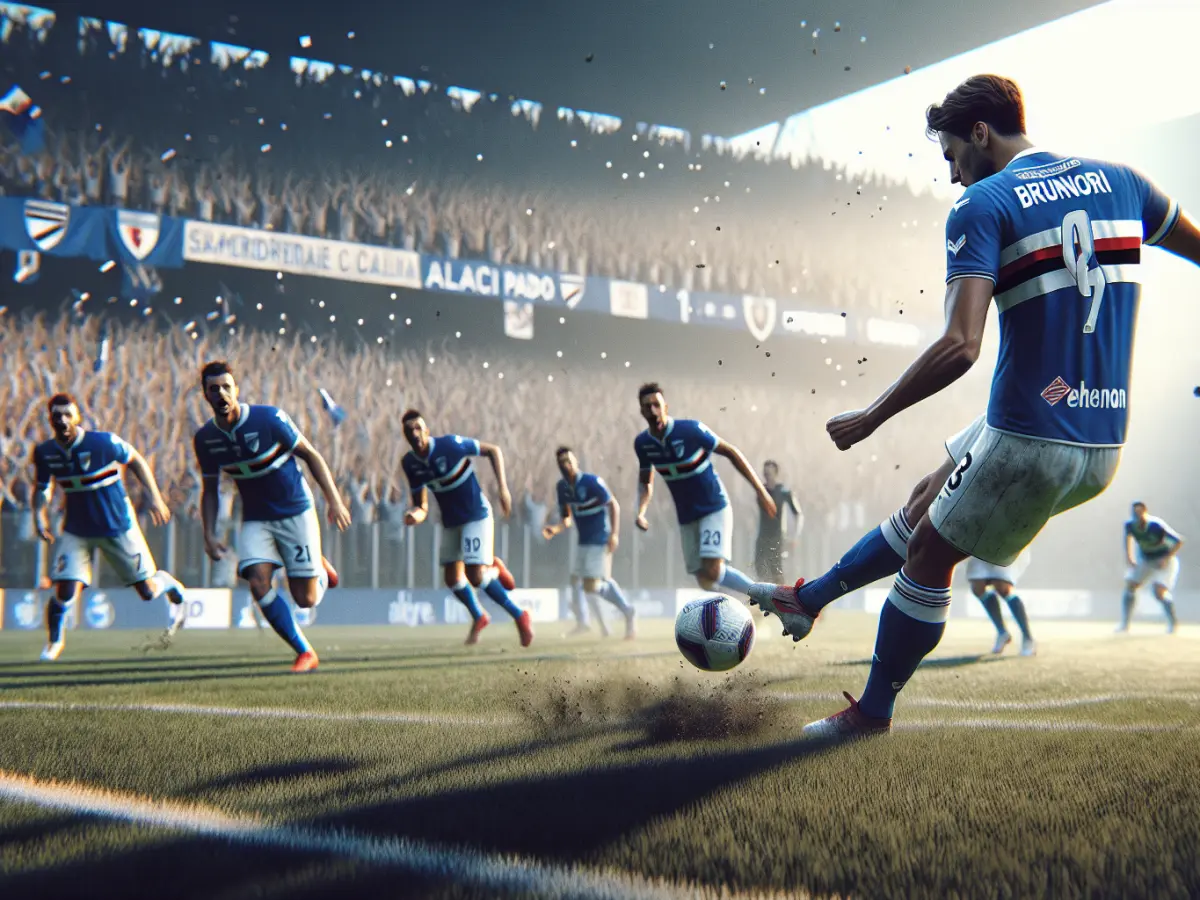 Sampdoria vince 1-0 sul Padova con rigore di Brunori