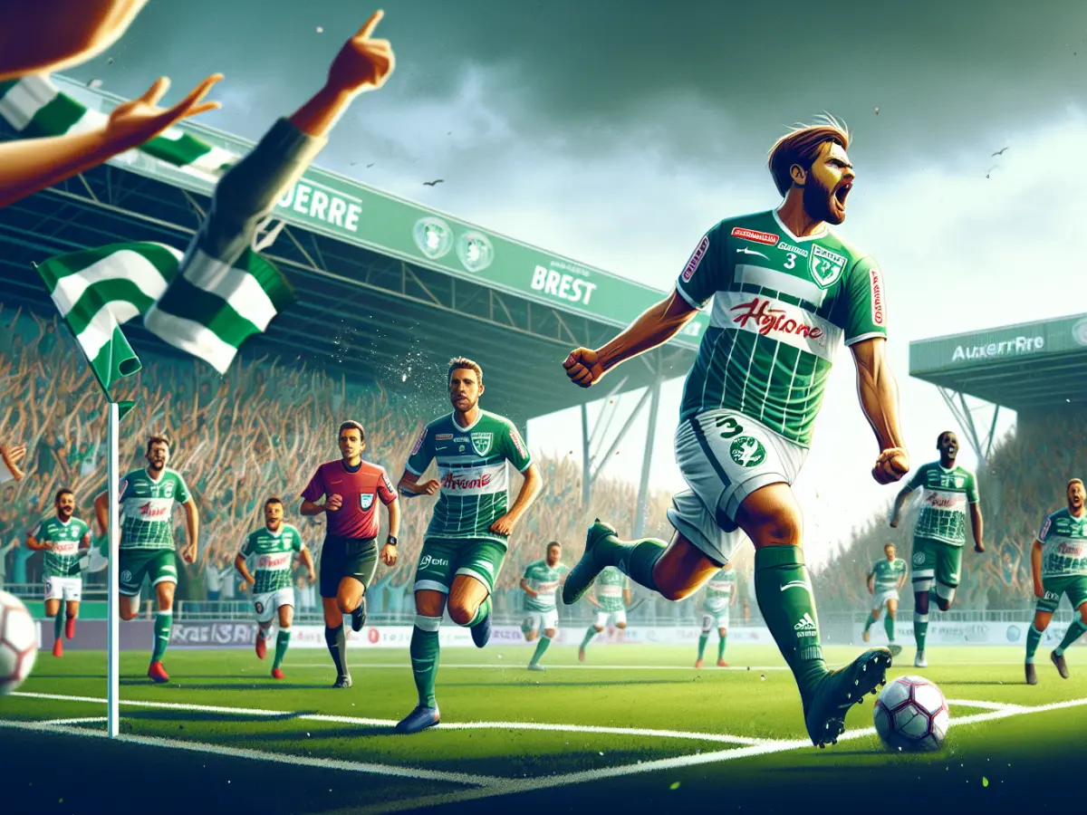 Auxerre trionfa 3-0 sul Brest nonostante l'inferiorità